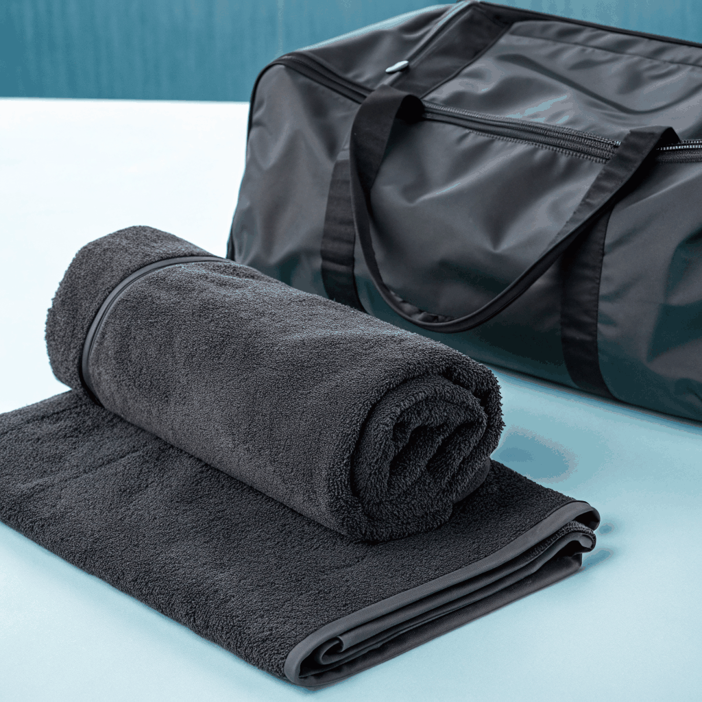 RISESTACK Charcoal Microfiber Gym Towel