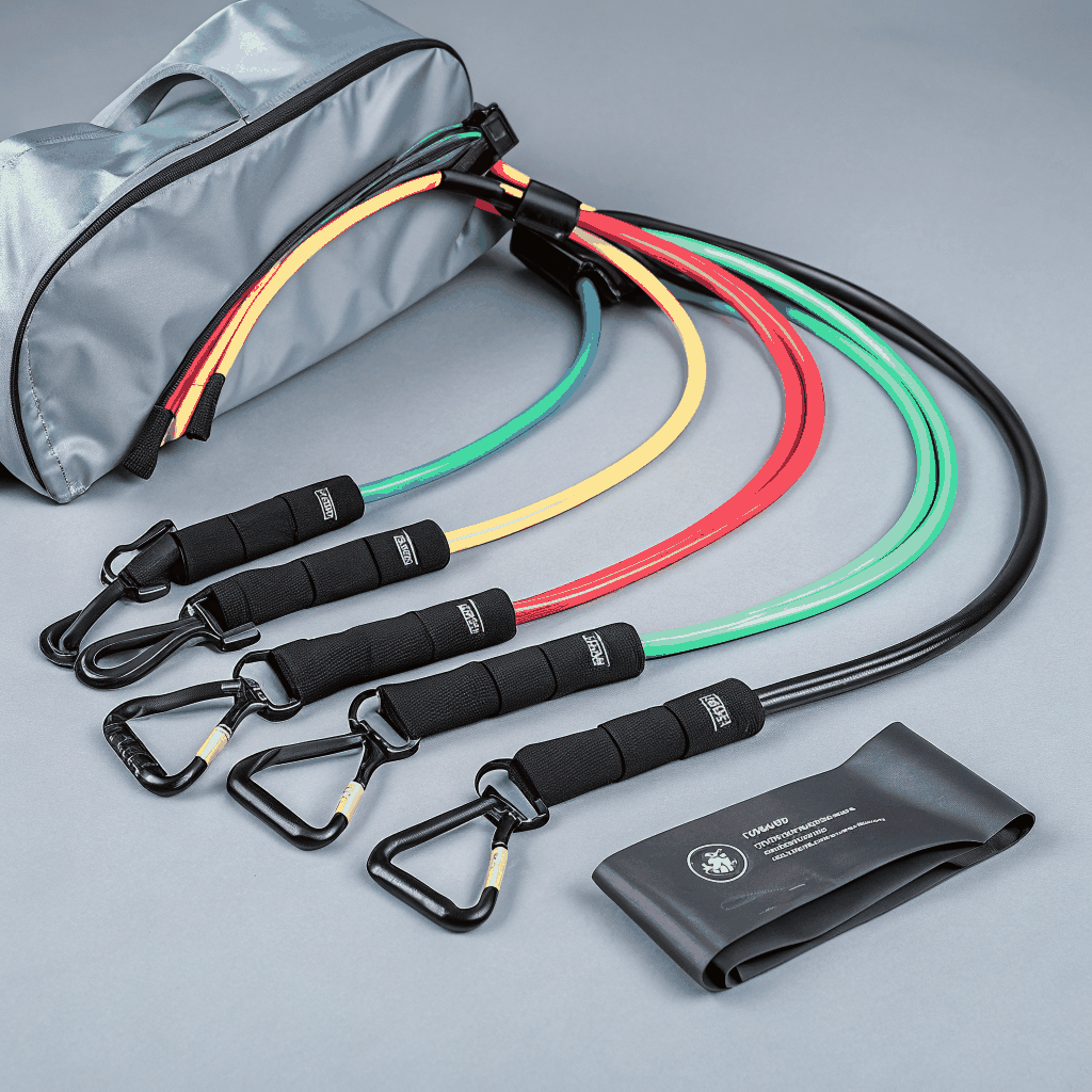 RISESTACK Premium Resistance Bands Set in neutral tones